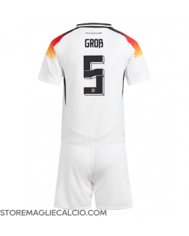 Germania Pascal Gross #5 Maglia Gara Casa Repliche Europei 2024 Bambino